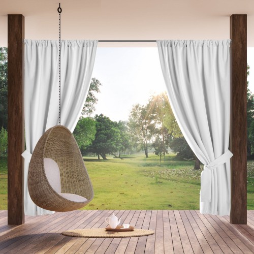 Zasłona ogrodowa GARDEN 155cm x 200cm biała TUNEL 5903571399373