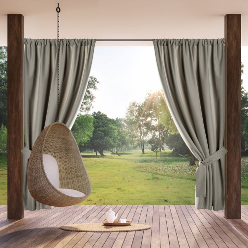 Zasłona ogrodowa GARDEN 155cm x 200cm ciemnobeżowa TUNEL 5903571582973