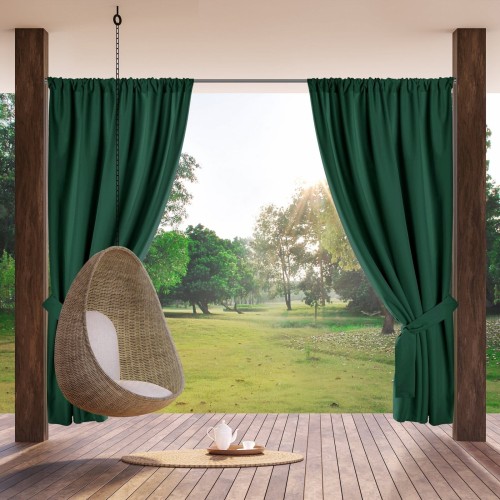 Zasłona ogrodowa GARDEN 155cm x 200cm ciemna zieleń TUNEL 5903571583024