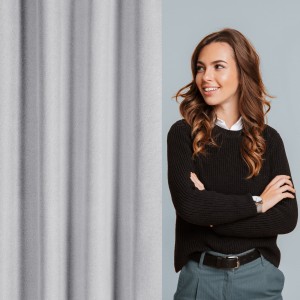 Zasłona zaciemniająca Blackout 135x270 na taśmie Suzan stalowy