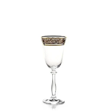 Bohemia Angela Kpl kieliszków do wina 250 ml złoto-platyna 5907718949308