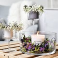 Salaterka szklana prosta 24 cm Glamour Krosno 5900345792477