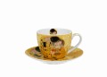 Filiżanka ze spodkiem 250 ml THE KISS ECRU Gustav Klimt 5902693945635