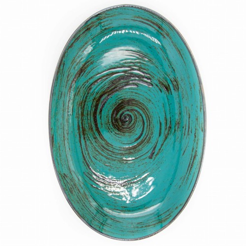 Alumina Bogucice Nostalgia Emerald Półmisek owalny 34,5 cm 5903517112714