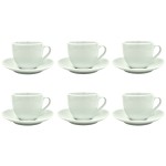 Komplet 6 filiżanek ze spodkami 320 ml Base White Bogucice