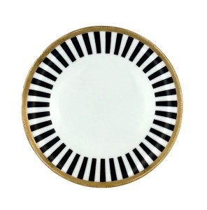 Talerz deserowy porcelanowy Serko Bogucice Paski 19,5 cm