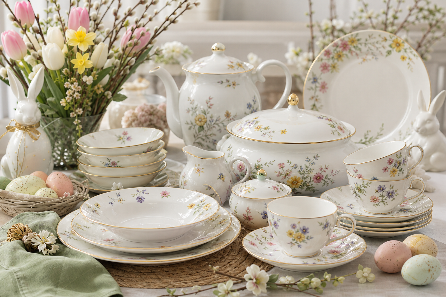 porcelana-wielkanoc-filizanki-talerze-zestawy