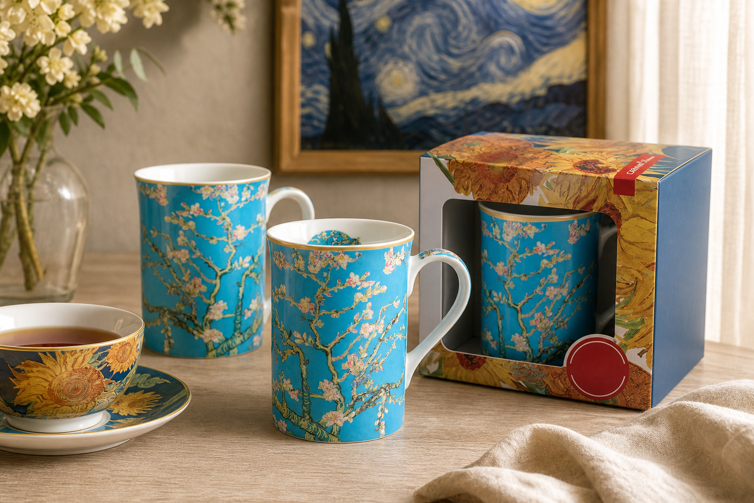 Carmani Van Gogh – kubki, filiżanki i porcelana inspirowana sztuką