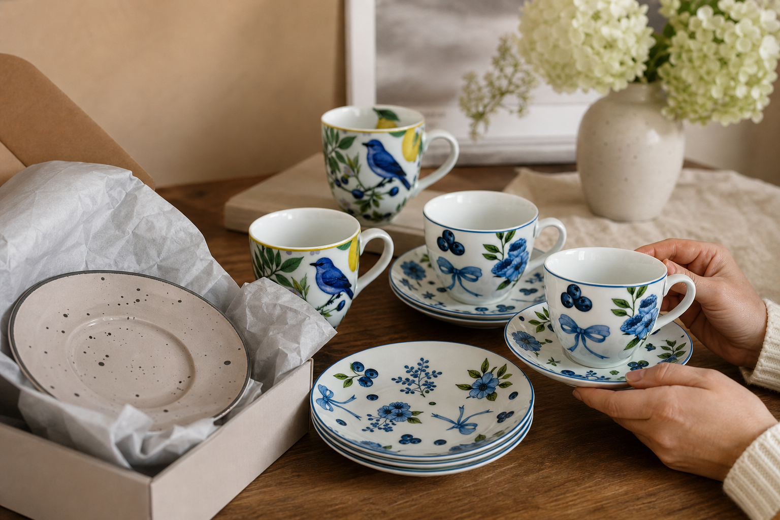 Porcelana Bogucice na sztuki – kubki, filiżanki, talerze i uzupełnianie serwisu